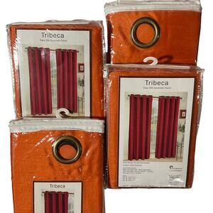Tribeca Faux Silk Grommet Panels- 4 Curtains